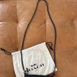 Coach Nolita 19 with chain with linear quilting and additional crossbody chain
